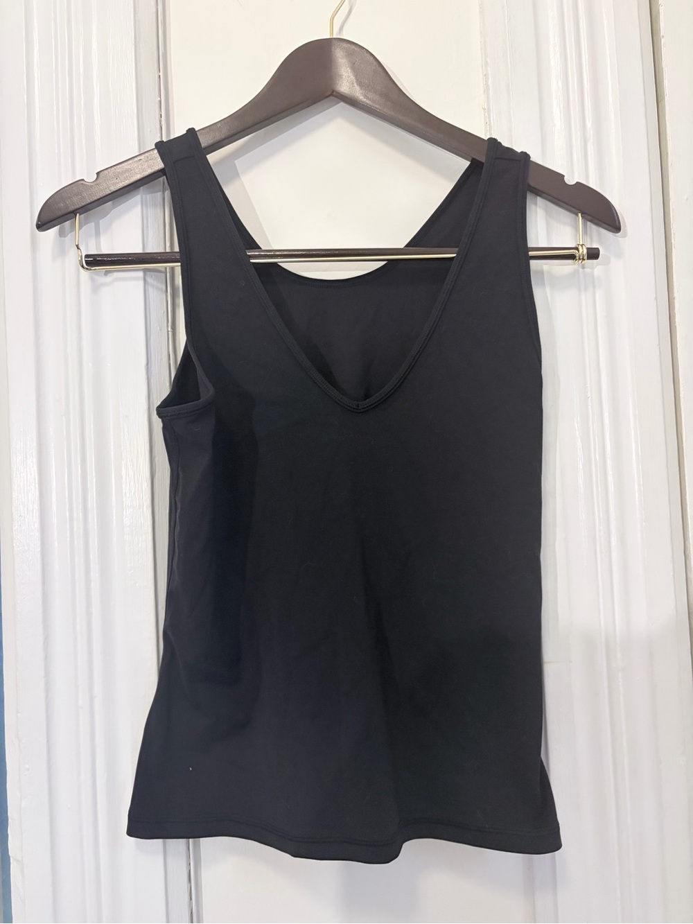 Athleta Black V-Neck Tank Top